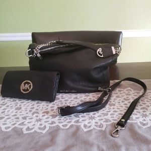 Michael Kors Black Tote and Wallet